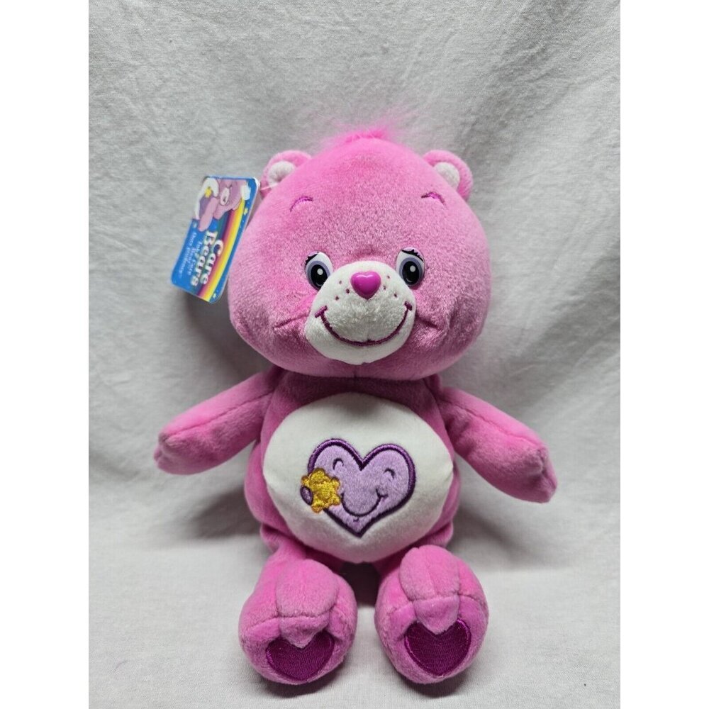 Care Bears 2003 Take Care Bear Pink Stuffed Animal Plush 10"- With Tags